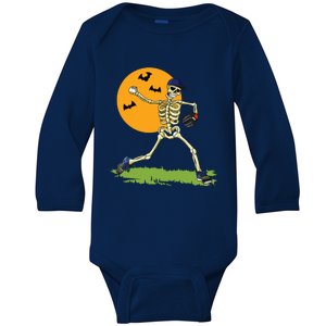 Baseball Skeleton Halloween Boy Baseball Halloween Baby Long Sleeve Bodysuit