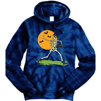 Baseball Skeleton Halloween Boy Baseball Halloween Tie Dye Hoodie