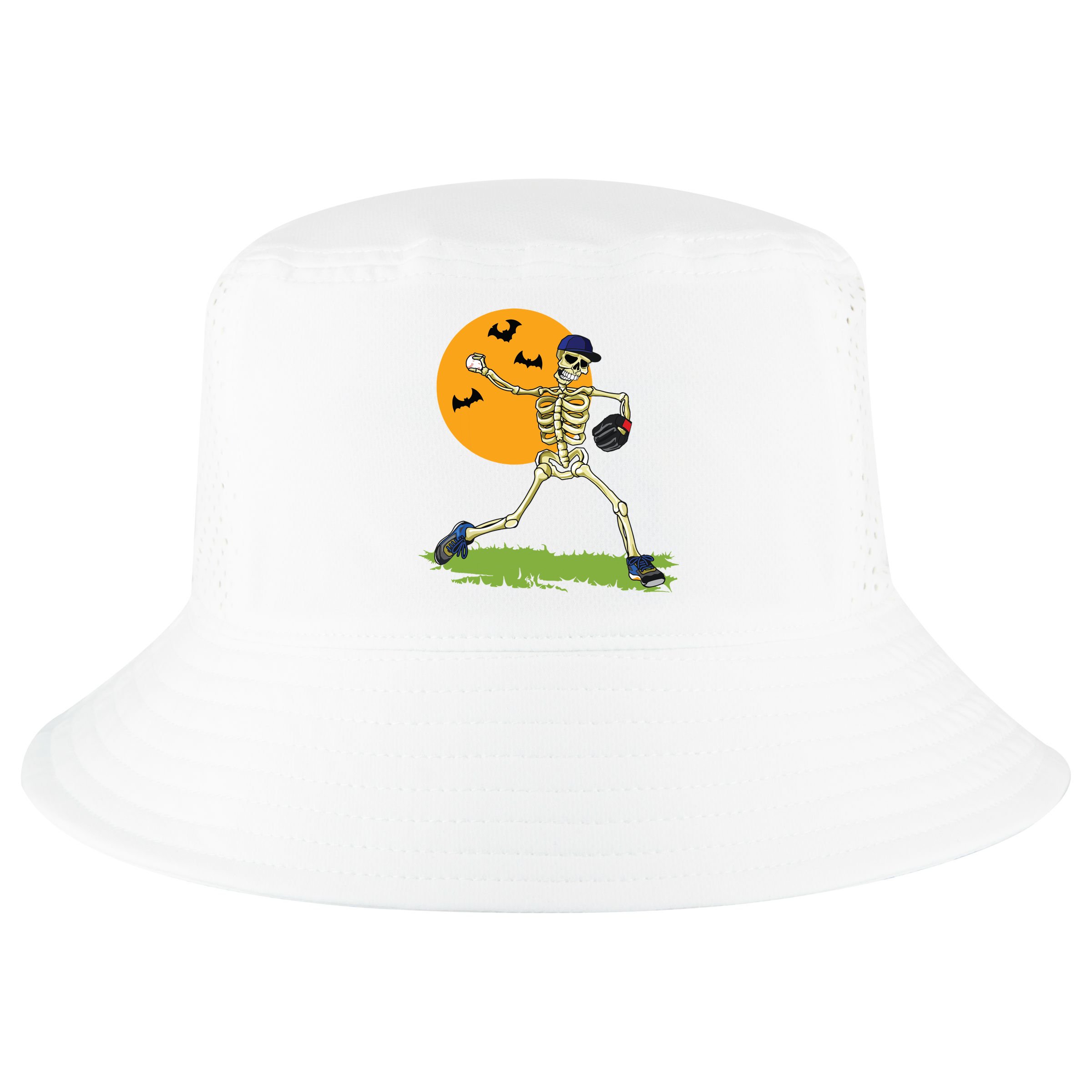 Baseball Skeleton Halloween Boy Baseball Halloween Cool Comfort Performance Bucket Hat