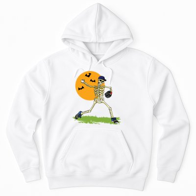 Baseball Skeleton Halloween Boy Baseball Halloween Hoodie