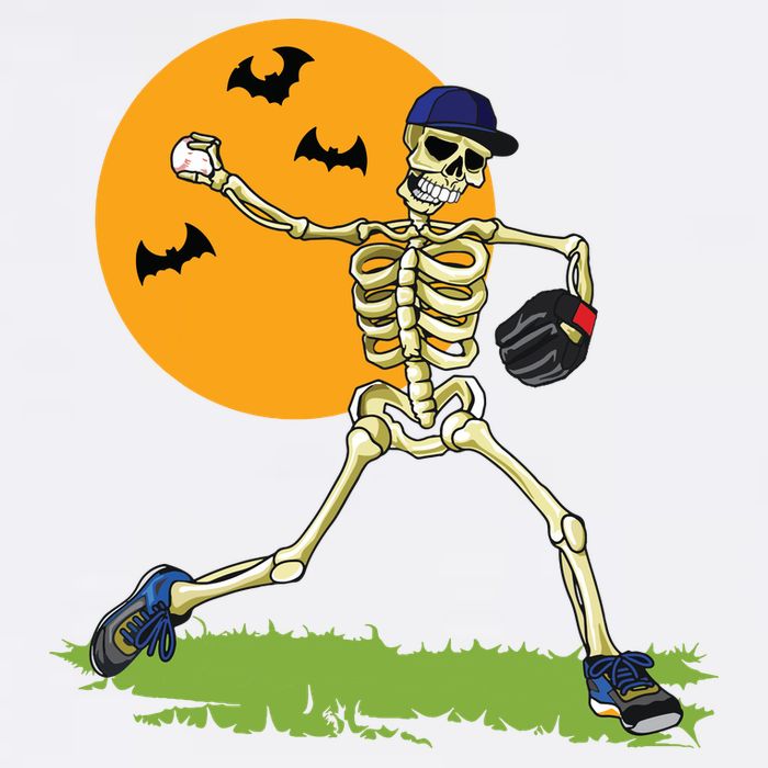 Baseball Skeleton Halloween Boy Baseball Halloween Sweatshirt