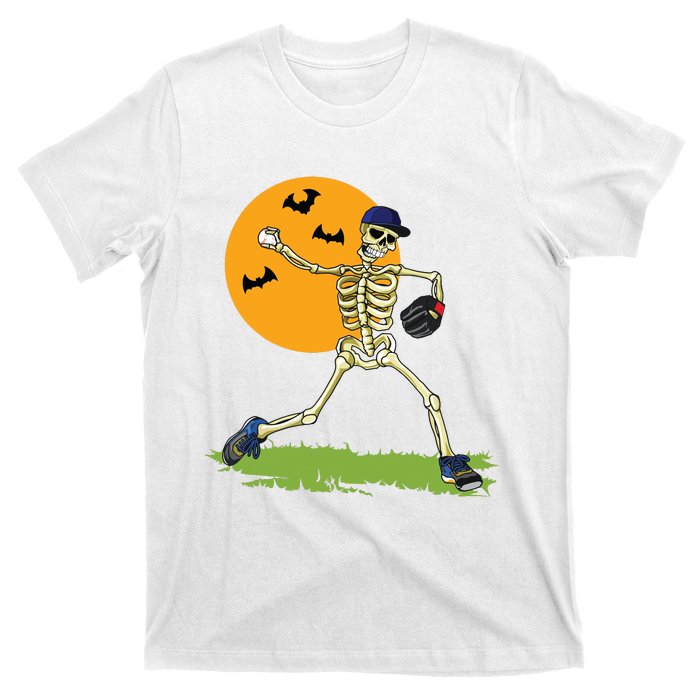 Baseball Skeleton Halloween Boy Baseball Halloween T-Shirt