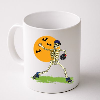 Baseball Skeleton Halloween Boy Baseball Halloween Mug