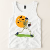 Baseball Skeleton Halloween Boy Baseball Halloween Tank Top