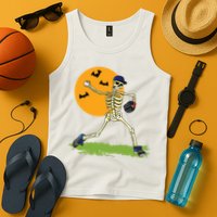Baseball Skeleton Halloween Boy Baseball Halloween Tank Top