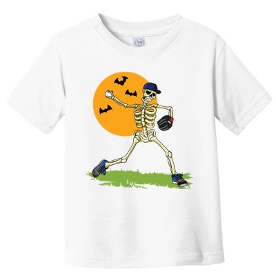 Baseball Skeleton Halloween Boy Baseball Halloween Toddler T-Shirt