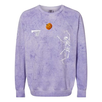 Basketball Skeleton Halloween Skeleton Pumpkin Colorblast Crewneck Sweatshirt