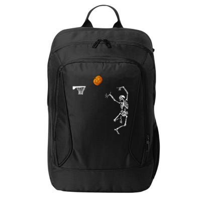 Basketball Skeleton Halloween Skeleton Pumpkin City Backpack