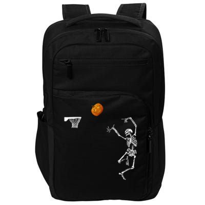 Basketball Skeleton Halloween Skeleton Pumpkin Impact Tech Backpack