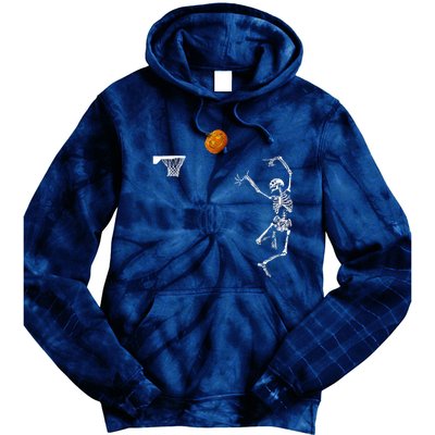 Basketball Skeleton Halloween Skeleton Pumpkin Tie Dye Hoodie