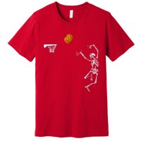 Basketball Skeleton Halloween Skeleton Pumpkin Premium T-Shirt