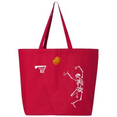 Basketball Skeleton Halloween Skeleton Pumpkin 25L Jumbo Tote