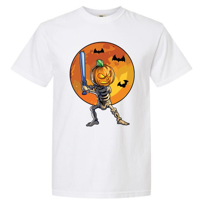 Baseball Skeleton Halloween Boy Baseball Halloween Garment-Dyed Heavyweight T-Shirt