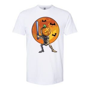 Baseball Skeleton Halloween Boy Baseball Halloween Softstyle CVC T-Shirt