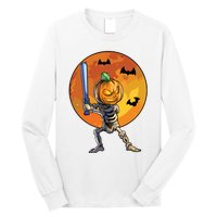 Baseball Skeleton Halloween Boy Baseball Halloween Long Sleeve Shirt