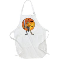 Baseball Skeleton Halloween Boy Baseball Halloween Full-Length Apron With Pockets