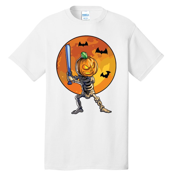 Baseball Skeleton Halloween Boy Baseball Halloween Tall T-Shirt