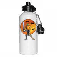 Baseball Skeleton Halloween Boy Baseball Halloween Aluminum Water Bottle