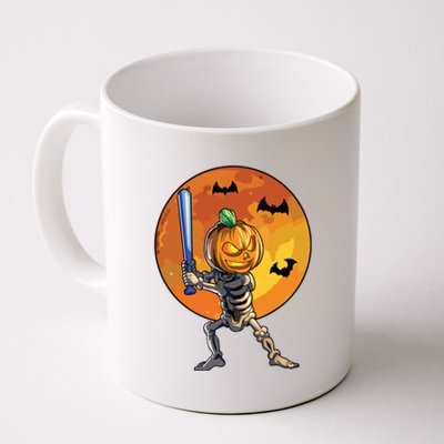 Baseball Skeleton Halloween Boy Baseball Halloween Coffee Mug