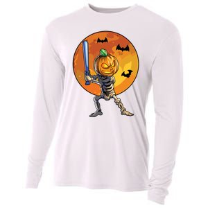 Baseball Skeleton Halloween Boy Baseball Halloween Cooling Performance Long Sleeve Crew