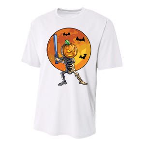 Baseball Skeleton Halloween Boy Baseball Halloween Performance Sprint T-Shirt