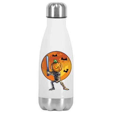 Baseball Skeleton Halloween Boy Baseball Halloween Stainless Steel Insulated Water Bottle