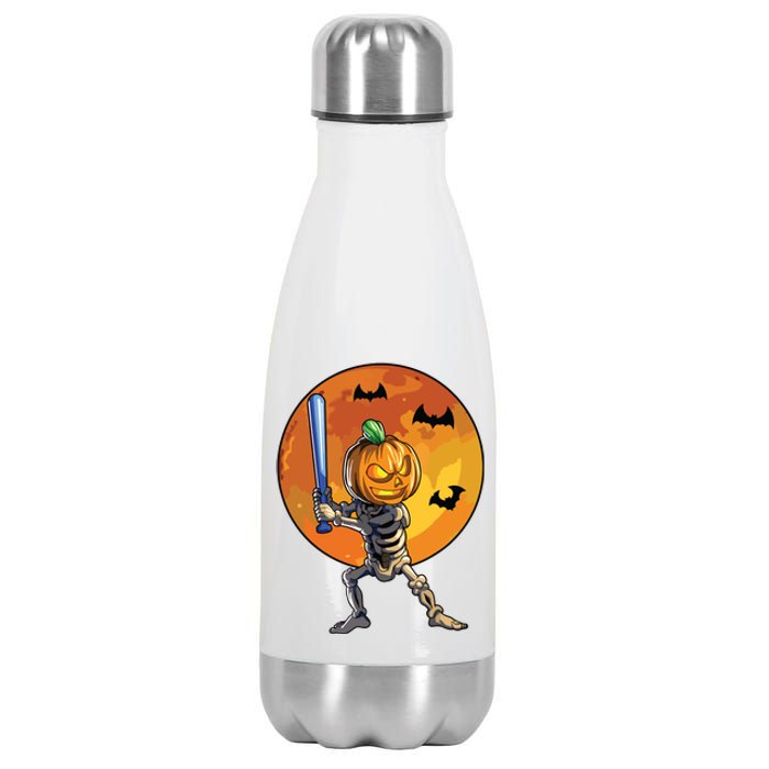 Baseball Skeleton Halloween Boy Baseball Halloween Stainless Steel Insulated Water Bottle