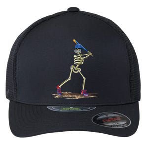 Baseball Skeleton Halloweenchalloween Flexfit Unipanel Trucker Cap