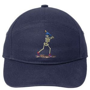 Baseball Skeleton Halloweenchalloween 7-Panel Snapback Hat