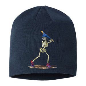 Baseball Skeleton Halloweenchalloween Sustainable Beanie