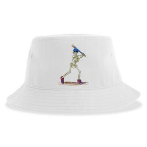 Baseball Skeleton Halloweenchalloween Sustainable Bucket Hat