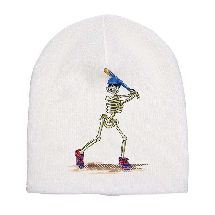 Baseball Skeleton Halloweenchalloween Short Acrylic Beanie