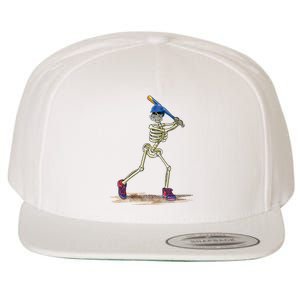 Baseball Skeleton Halloweenchalloween Wool Snapback Cap