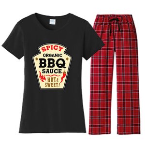 Bbq Sauce Hot Spicy Grill Barbeque Halloween Costume Women's Flannel Pajama Set