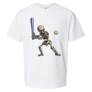 Baseball Skeleton Halloween Boy Baseball Halloween Sueded Cloud Jersey T-Shirt