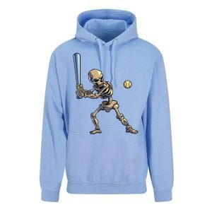 Baseball Skeleton Halloween Boy Baseball Halloween Unisex Surf Hoodie