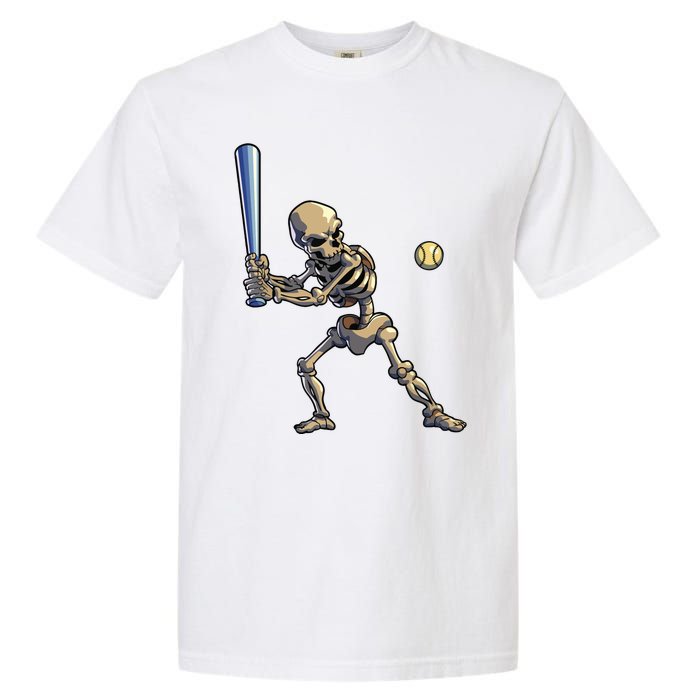 Baseball Skeleton Halloween Boy Baseball Halloween Garment-Dyed Heavyweight T-Shirt