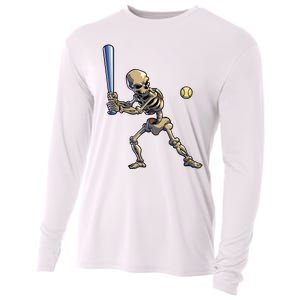 Baseball Skeleton Halloween Boy Baseball Halloween Cooling Performance Long Sleeve Crew