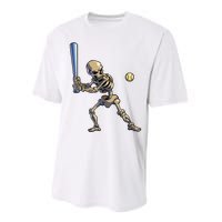 Baseball Skeleton Halloween Boy Baseball Halloween Performance Sprint T-Shirt