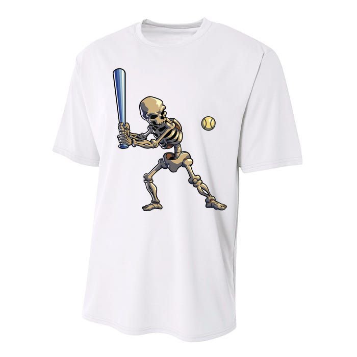 Baseball Skeleton Halloween Boy Baseball Halloween Performance Sprint T-Shirt