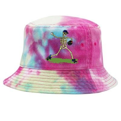 Baseball Skeleton Halloween Boy Baseball Halloween Tie-Dyed Bucket Hat