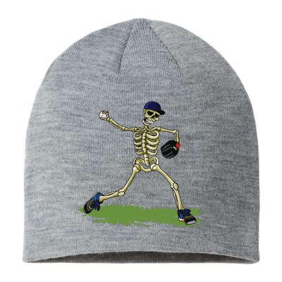 Baseball Skeleton Halloween Boy Baseball Halloween Sustainable Beanie