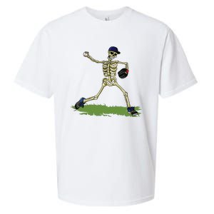 Baseball Skeleton Halloween Boy Baseball Halloween Sueded Cloud Jersey T-Shirt