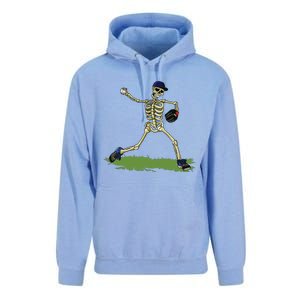 Baseball Skeleton Halloween Boy Baseball Halloween Unisex Surf Hoodie