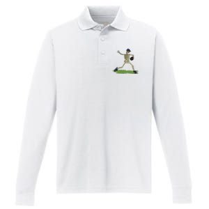 Baseball Skeleton Halloween Boy Baseball Halloween Performance Long Sleeve Polo