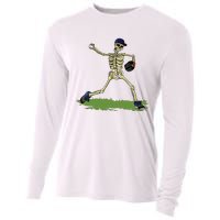 Baseball Skeleton Halloween Boy Baseball Halloween Cooling Performance Long Sleeve Crew