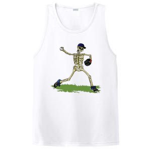 Baseball Skeleton Halloween Boy Baseball Halloween PosiCharge Competitor Tank