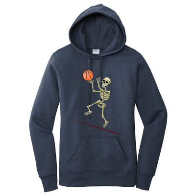 Basketball Skeleton Halloween Basketball Halloween Women's Pullover Hoodie