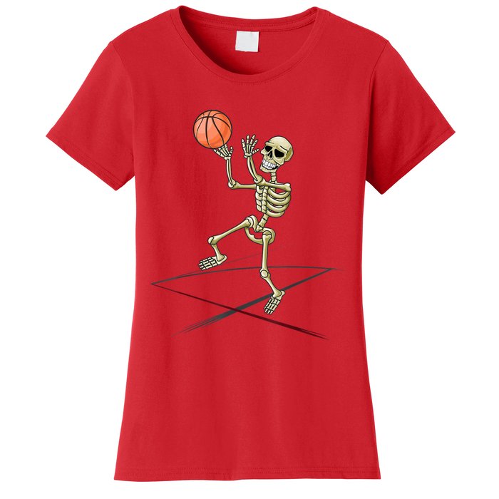 Basketball Skeleton Halloween Basketball Halloween Women's T-Shirt