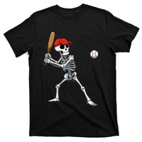 Baseball Skeleton Halloween Skeleton Playing Baseball T-Shirt